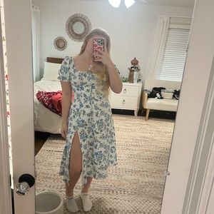 Boutique blue floral dress